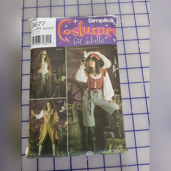 Simplicity Female Pirate Sewing Pattern - Picture 1 of 2